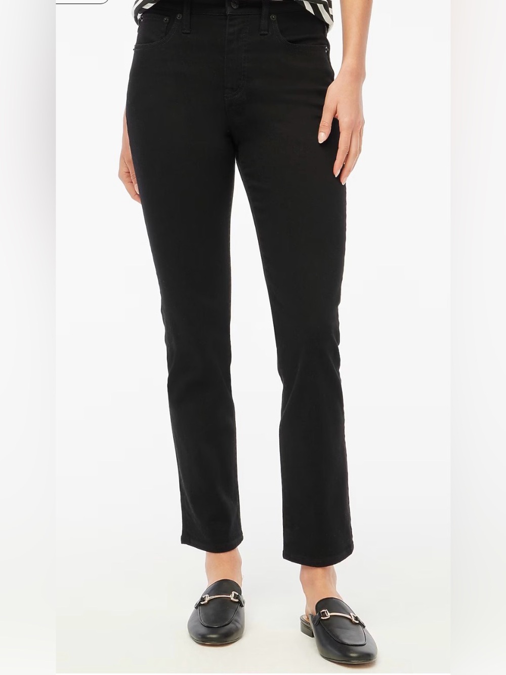 J. Crew Black Straight-Leg Pants